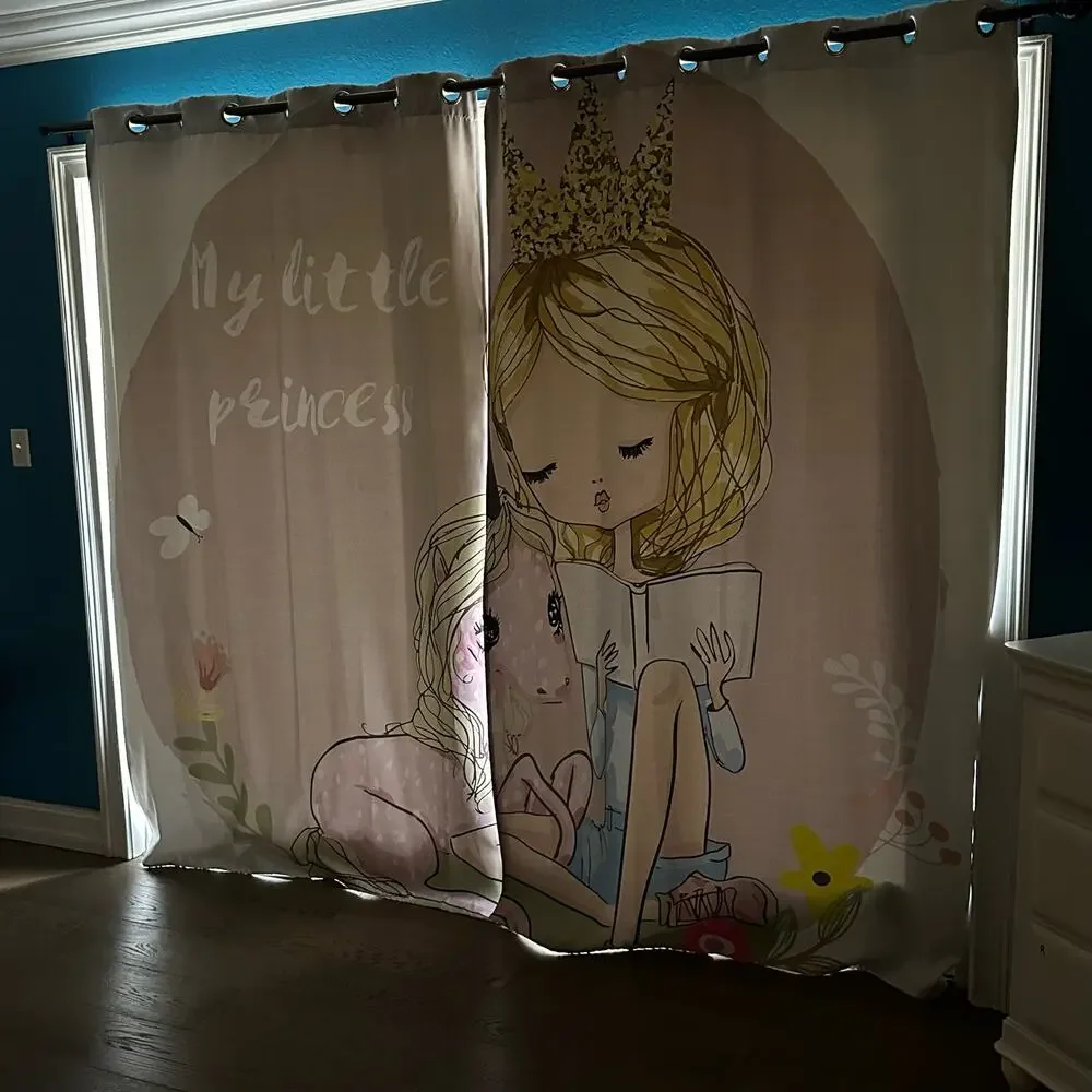 My Little Princess Pony Panel Curtains Grommet 2 Panels Brighter than Photos!